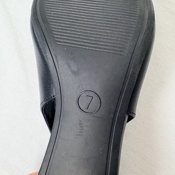 A New Day Samantha Heels Black Slingback Pointed Toe Block Heel Women's Size 7 - Picture 10 of 12